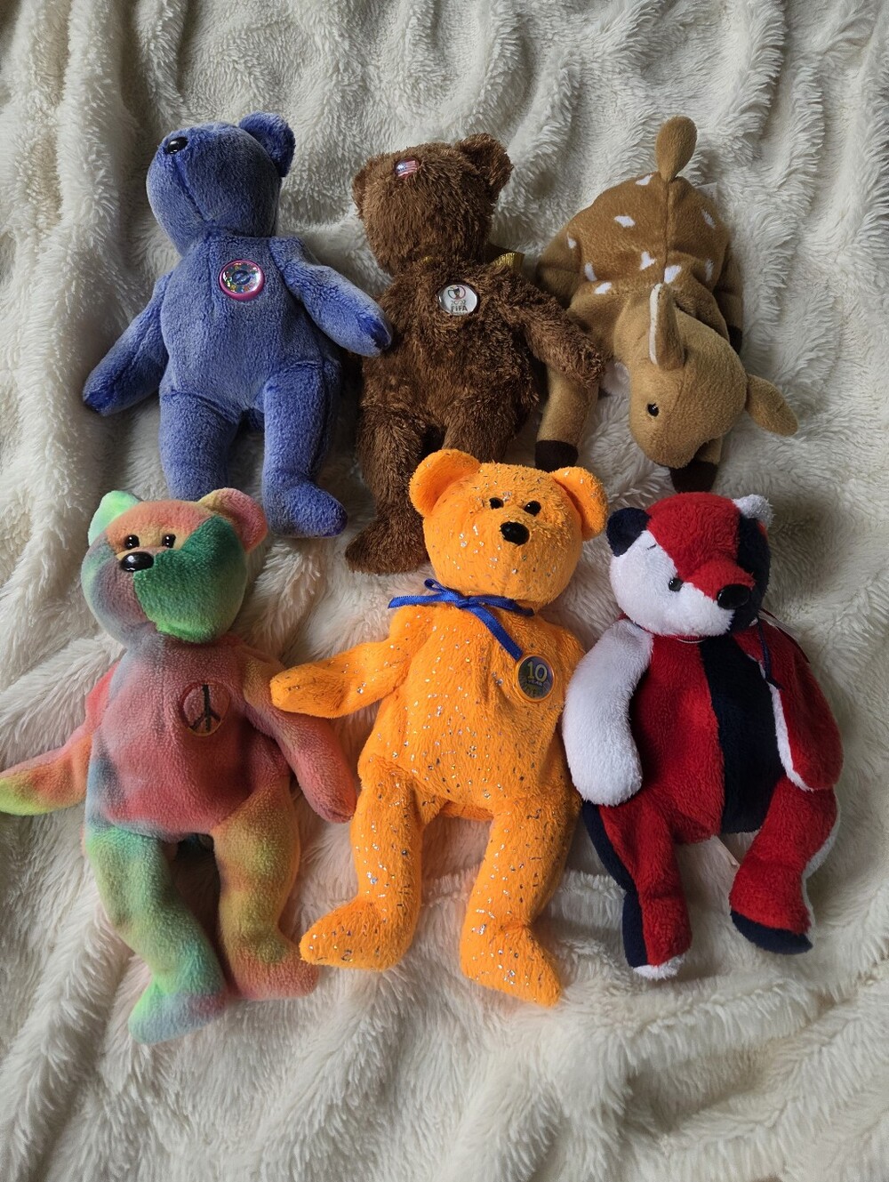Beanie-style Plush Toy Bundle - Assorted Colors No Tags K9